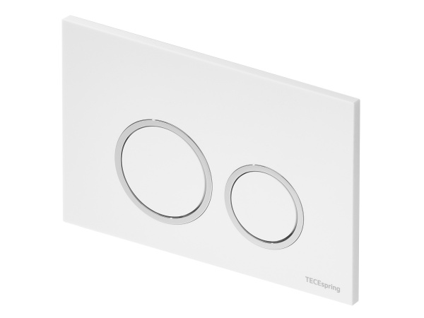 Инсталляция TECEspring (панель-круглые кнопки, белый глянцевый)  /модуль, комплект крепежа, панель смыва, комплект патрубков, фановая труба, изоляционная пластина/